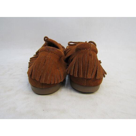 Minnetonka Womens Size 9 Brown Suede Fringe Ankle Fashion Boots Bootie - Picture 7 of 11